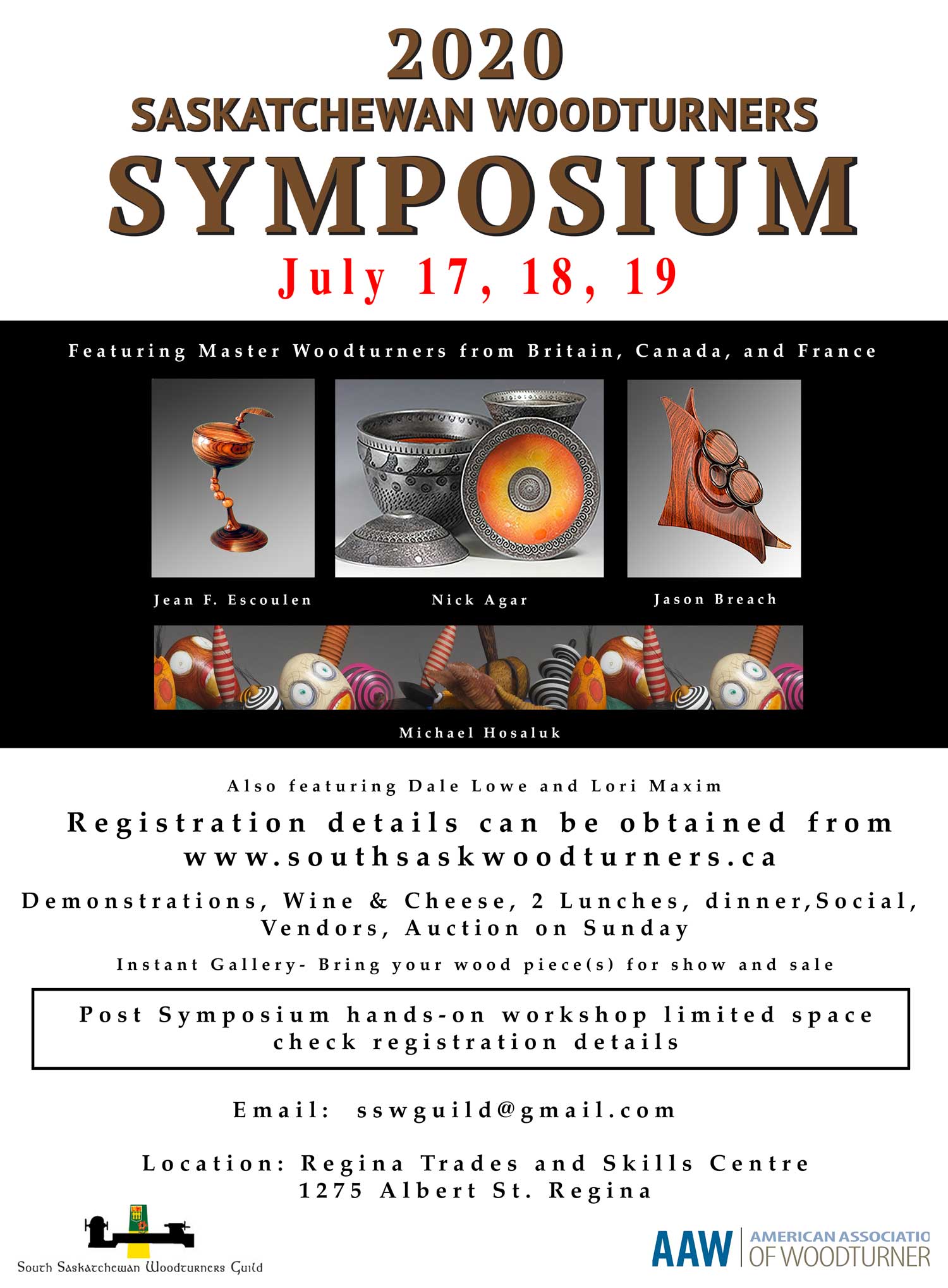 CANCELLED South Saskatchewan Woodturners Symposium 2020 Fraser